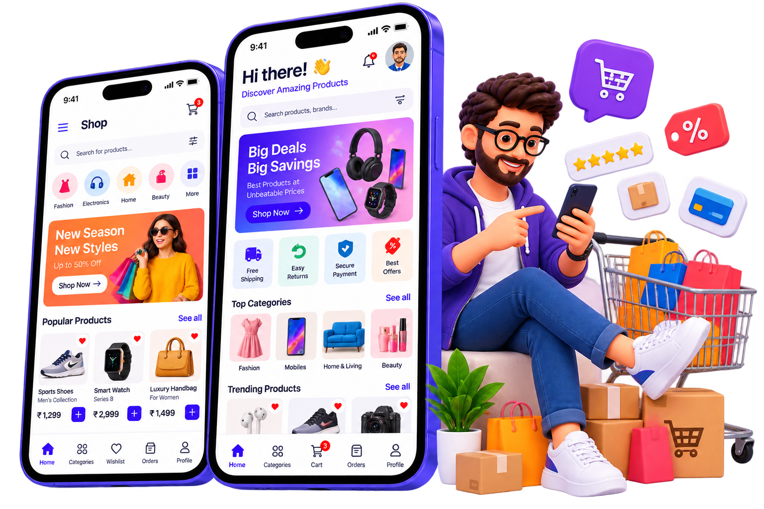 E-commerce app development in Ahmedabad featuring secure payments, scalable architecture and mobile-first shopping experiences